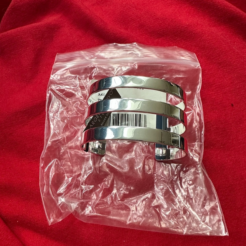 Argento Vivo Studio triple line cuff bracelet